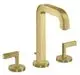 AXOR-HG-AXOR-Citterio-3-Loch-Waschtischarmatur-170-mit-Auslauf-140-mm-Hebelgriffen-Rosetten-und-Zugstangen-Ablaufgarnitur-Brushed-Brass-39135950 gallery number 1
